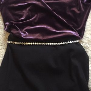 Rhinestone/ metallic stretch belt